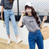 High waist slimming harem jeans women - ROUTINE FASHION